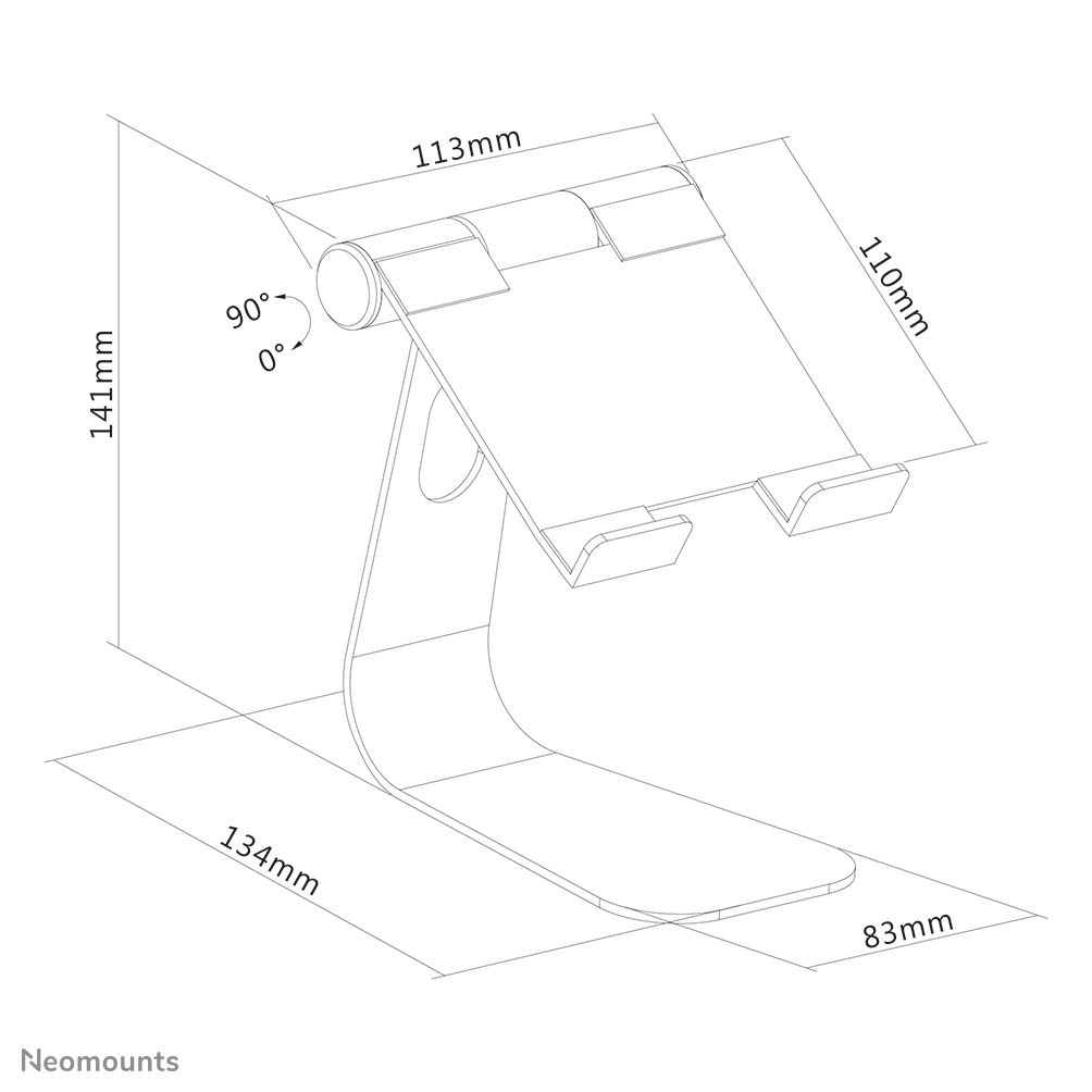 Neomounts DS15-050SL1 Tablet-Ständer bis zu 11" - faltbar - universal